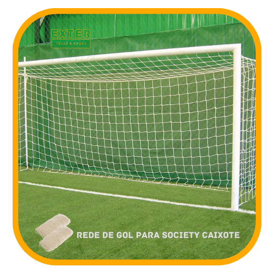 Rede de Gol para Society (PAR) - Modelo Caixote - Padrão 5 metros