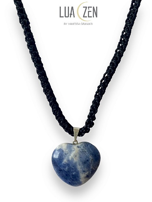 Colar Coração Sodalita