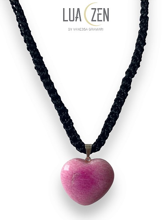 Colar Coração Amazonita Pink