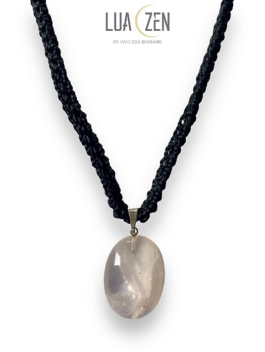 Colar Oval Quartzo Transparente