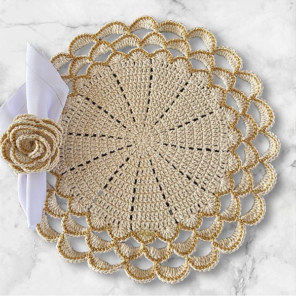 Jogo Americano Turco Luxo Brilho