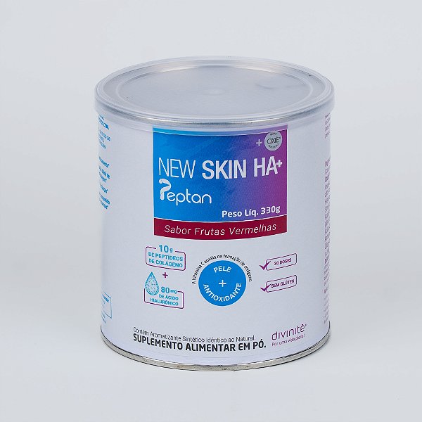 New Skin + Ac. Hialuronico - Sabor Frutas Vermelhas