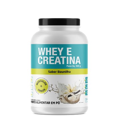 Whey e Creatina Sabor Baunilha - 960gr