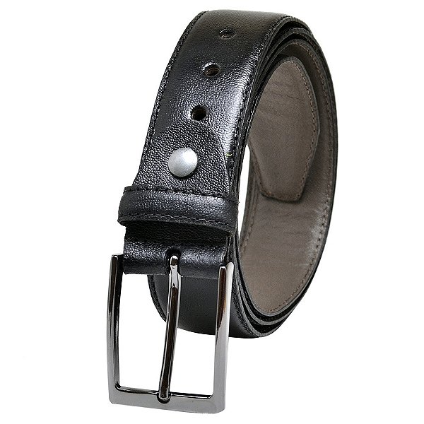 Cinto Couro Legitimo Social Masculino Preto