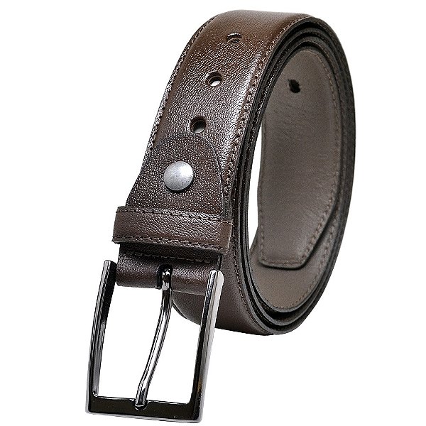 Cinto Couro Legitimo Social Masculino Café