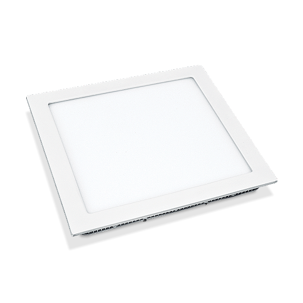 Luminária Led Flat Embutir Quadrada | 24w | 3000k | Autovolt