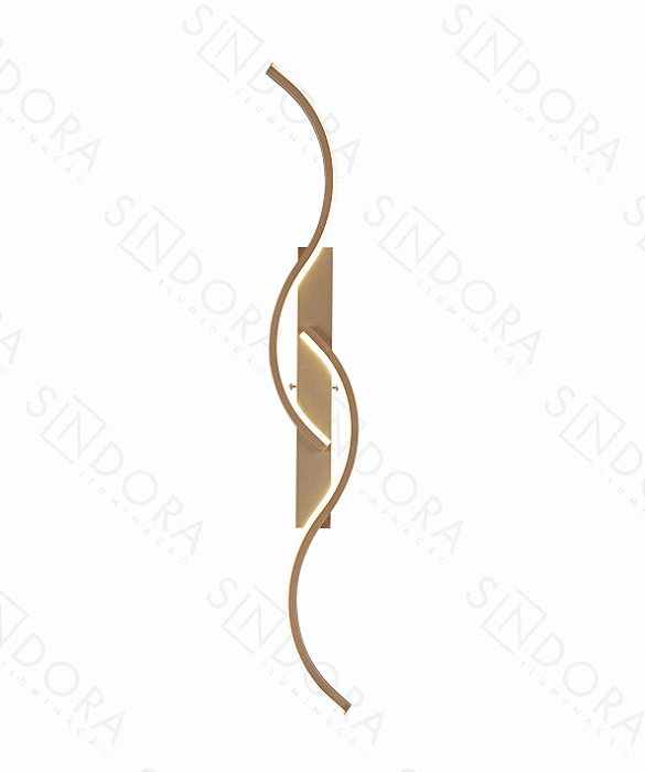 Arandela 10x74cm 20w 3000k 1500lm Dourado