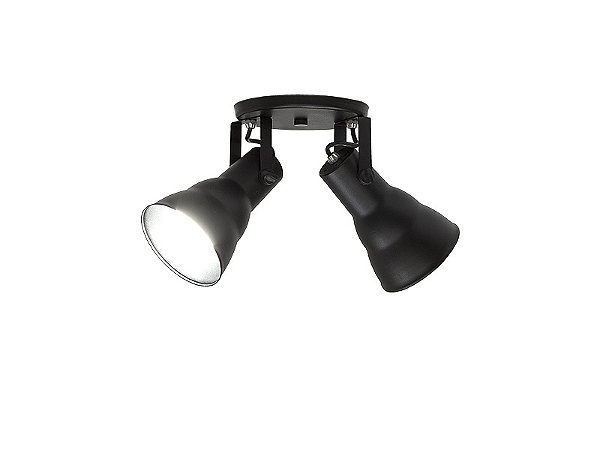 Spot Taschibra Circular Hol 2xe27 Preto Fosco