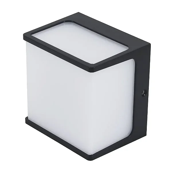 Arandela Hamsa 8w 3000k Preta 550 Lumens Ip65 Bivolt
