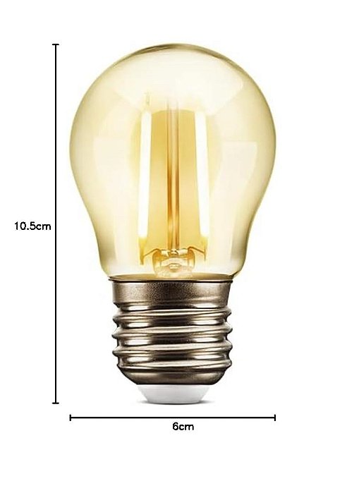 Lamp Led Parte Fil. 2w Ambar G45 E27