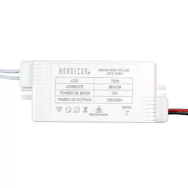 Fonte 12v Mini Slim 36w/3a Bivolt