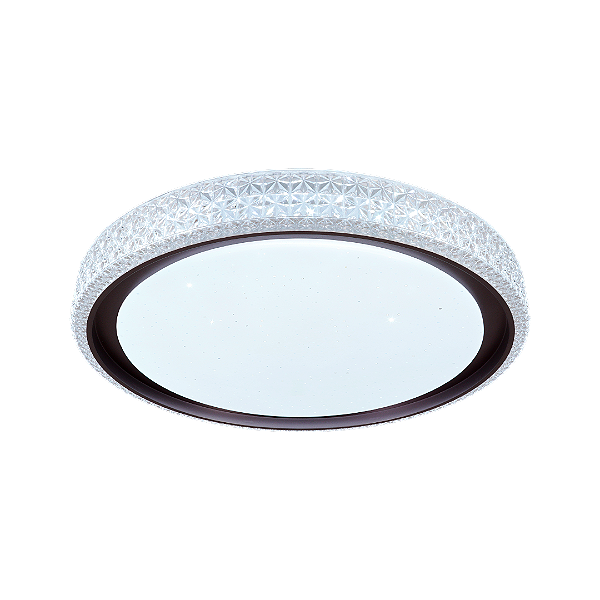 Plafon Cristall Deccor Aimon 30w 3000k 4000k 6500k Redondo 490x90mm Cct Com Controle