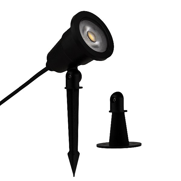 Espeto/Spot LED Play PC IP65 5W Luz Verde - Preto