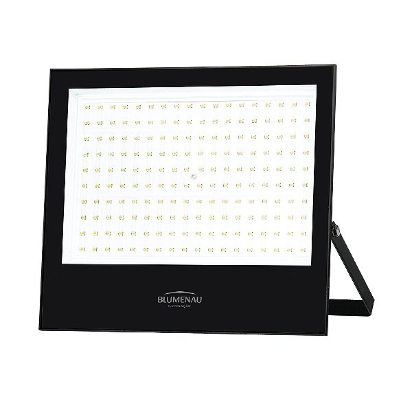 Refletor LED Play 200W IP66 Alum Quad 283mm Bivolt 3.000K - Preto