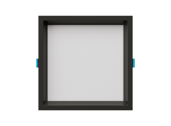 Painel Deep Led Preto 18w 1200lm Quadrado  3000k