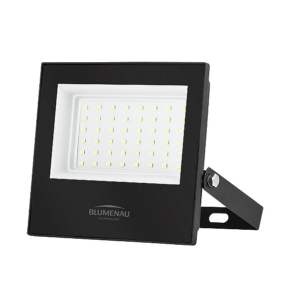 Refletor LED Play 50W IP66 Alum Quad 128mm Bivolt Decorativa Verde - Preto