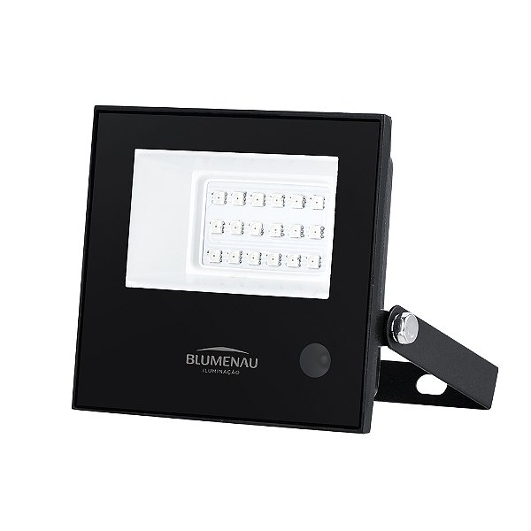 Refletor LED Play 20W IP66 Alum Quad 95mm Bivolt Decorativa RGB - Preto