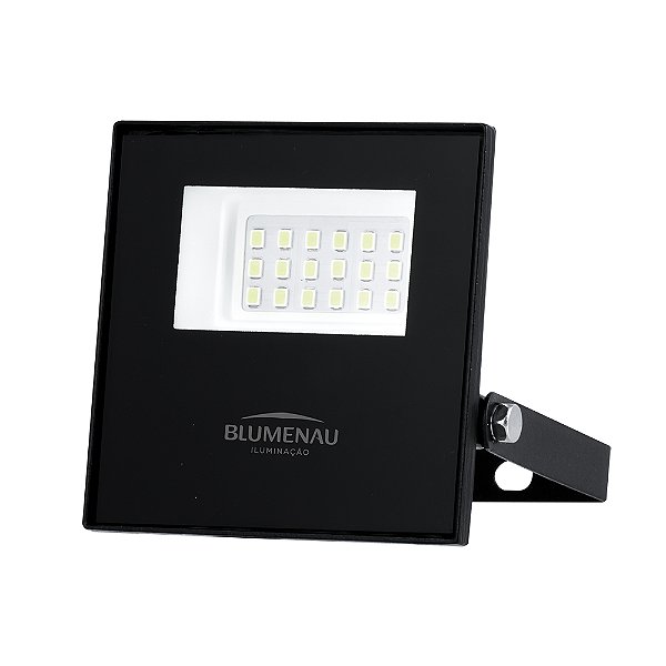 Refletor LED Play 20W IP66 Alum Quad 75mm Bivolt 6.500K - Preto