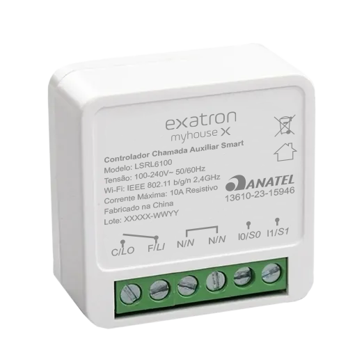 Controlador Chamada Auxiliar Smart, 10a Res., Bivolt, Wi-Fi Myhouse X