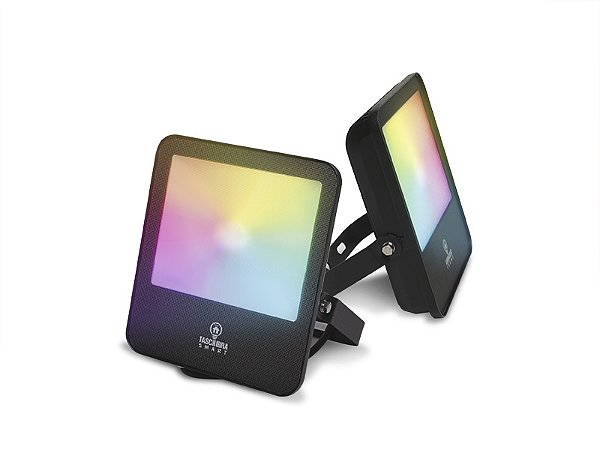 Smart Refletor Wi-Fi Led 50w Tw+Rgb Preto Preto-Der/02 Preto