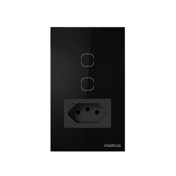 Tomada Simples 10a Smart Wi-Fi Ets 2002 Preto
