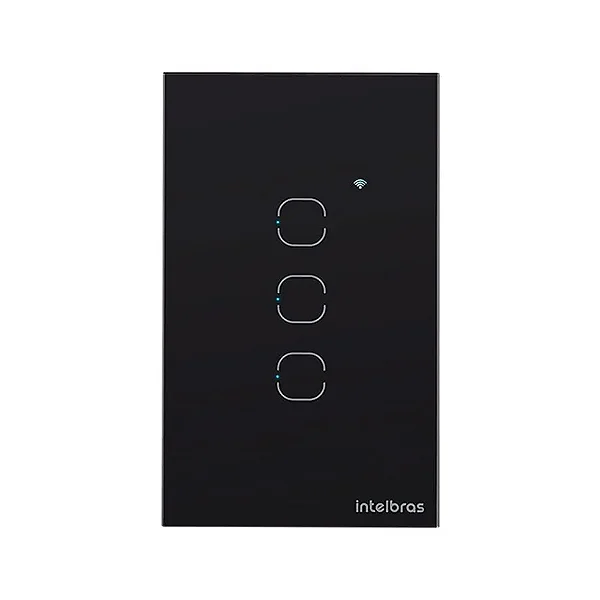 Interruptor Smart Wi-Fi Touch 3 Preto Ews 1003