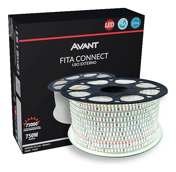 Led-Fita-Ext-Connect-Ip65-15wm-Br6500k-220vca Vendida P/ Metro