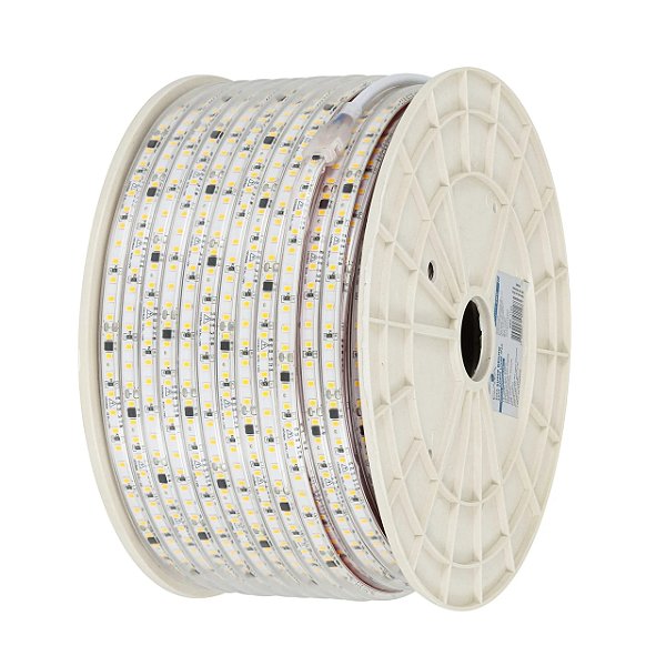Fita Pratik Super Brilho 3535 10w/M 3000k 110v 100mt 1000 Lumens/M Ip65 Vendida P/ Metro