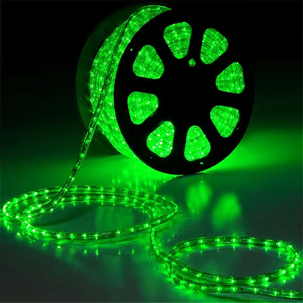 Mangueira Luminosa 10,5mm Led Verde - 220V Vendida P/ Metro