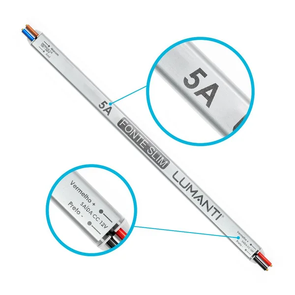 Fonte Linear Slim 12v Saida 5,0a 60w Autovolt