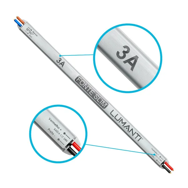 Fonte Linear Slim 24v Saida 3,0a 72w Autovolt