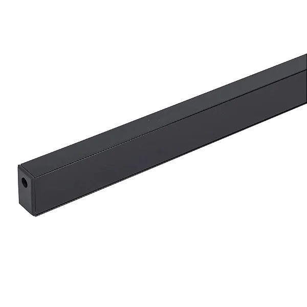 Trilho Mag Sobrepor 3mt Preto Ip20