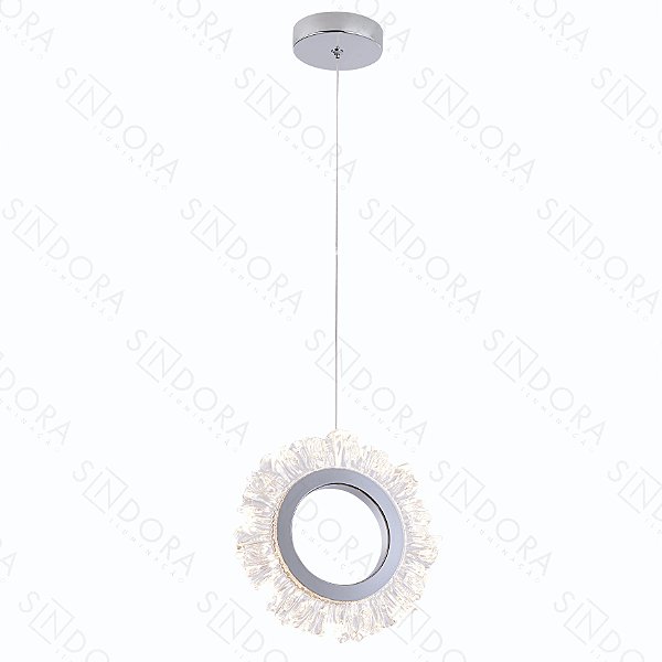 Pd 20cm 6w 3000k 450lm Cromado