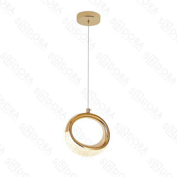 Pd 15x15x8cm 6w 3000k 450lm Dourado