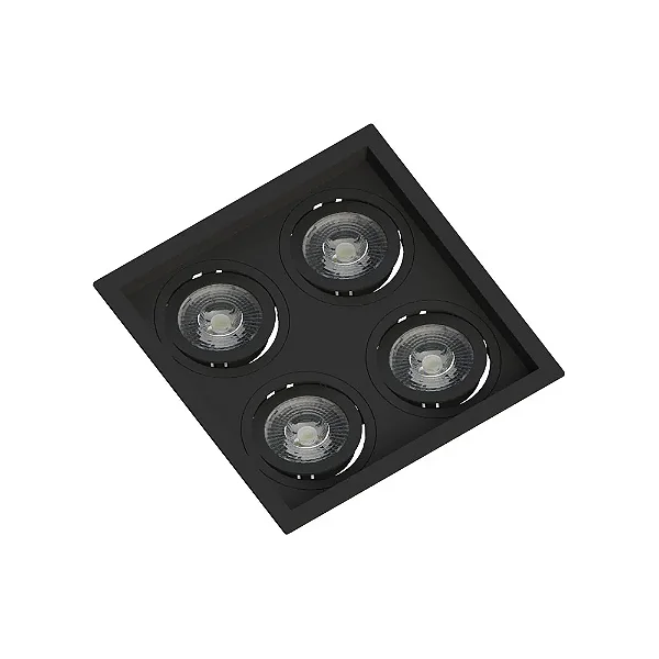 Embutido Recuado 4 Par20 Pt 235x235x35mm