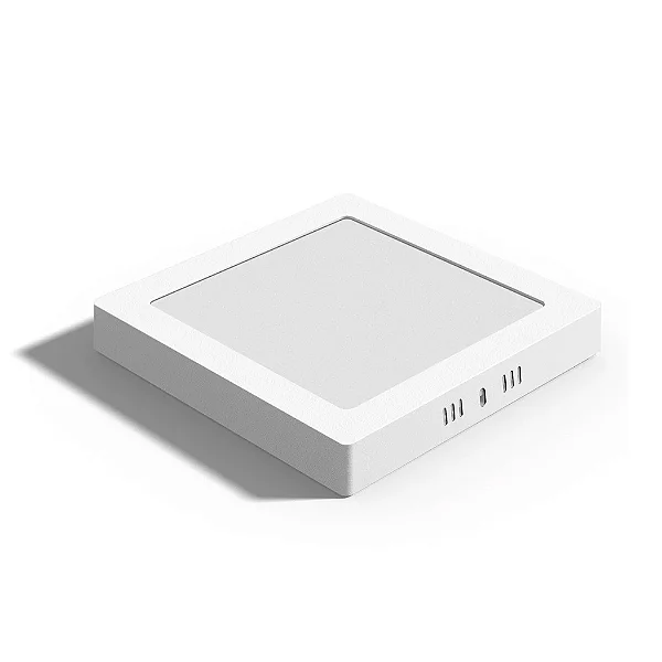 Luminaria Sobrepor Quadrada Branca Flat Led 24w Autovolt 4000k