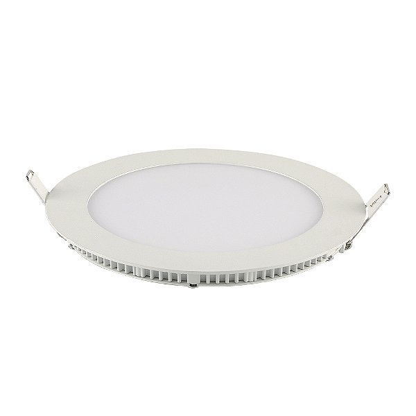 Painel LED Tech Slim 18W Emb Alum Red 220mm Bivolt 6.500K - Branco