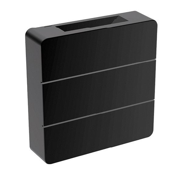 Arandela LED Clean Aletada 6W 3.000K - Preto