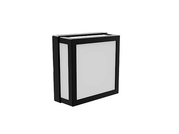 Arandela Led Tachibra Yapi 6500k 10W Quadrada Preta