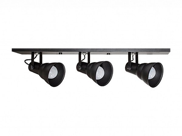 Spot Taschibra Linear Hol 3X27 Preto Fosco