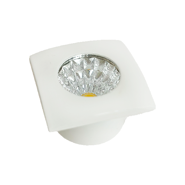 Spot Embutir Cristall Pro Alumini 3000k Quadrado 85-265V 1W 120LM 30x30x22mm