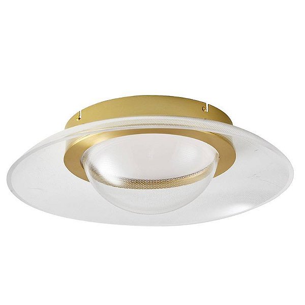 PLAFON LED ARKI 45CM 30W 2700K DOURADO FOSCO
