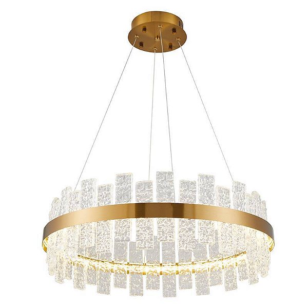PENDENTE LED LOWY 60CM 40W 2700K DOURADO BRILHO