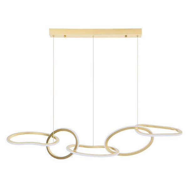 PENDENTE LED ZENA 67W 3000K OURO CHAMPAGNE