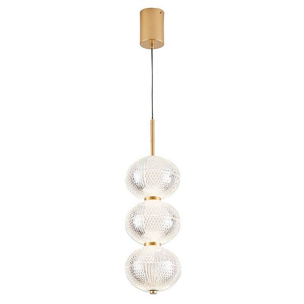 PENDENTE LED LUSE 21W 2700K OURO CHAMPAGNE