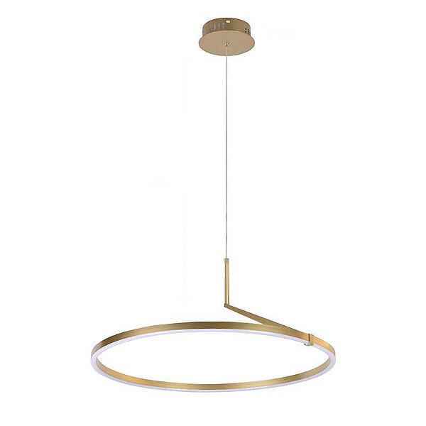 PENDENTE LED ZIER 60CM 28W 3000K DOURADO