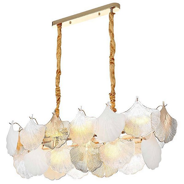 PENDENTE MUSCHE ORI 90CM 11* E14 OURO BRILHO