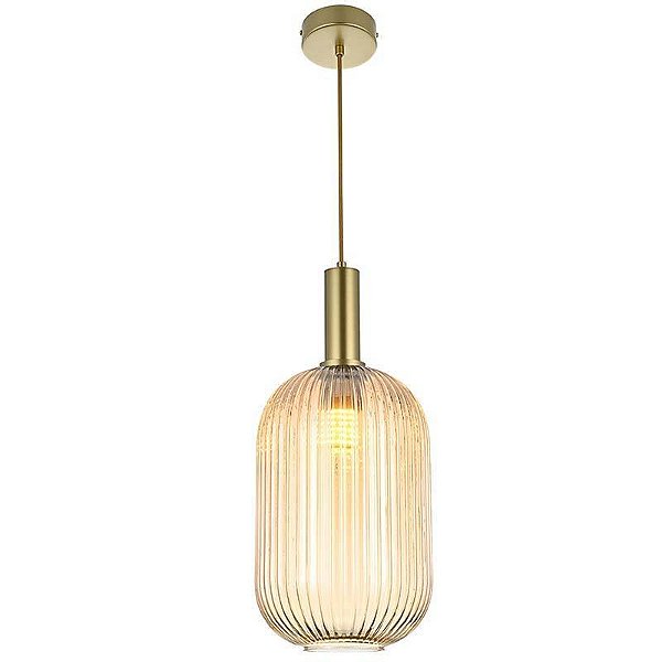 PENDENTE CANNE VIS E27 OURO CHAMPAGNE