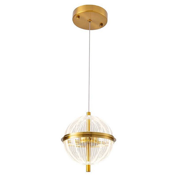 PENDENTE LED MIZA 12W 2700K OURO BRILHO