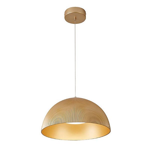 PENDENTE LED CANELI 40CM 25W 3000K DOURADO